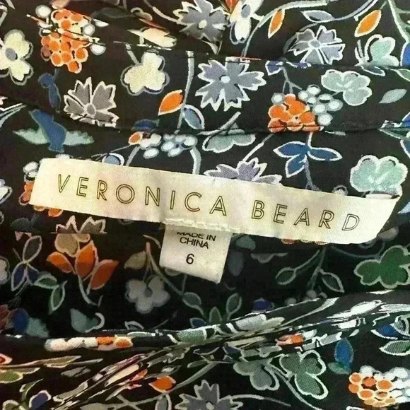 Veronica Beard August Floral Print Silk Boho Dress size 6 women’s - Picture 2 of 7